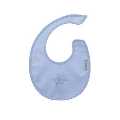 Babero Redondo Con Velcro Pio Pio Celeste 16x19 cm