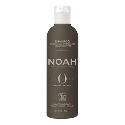 NOAH Origins Organic Shampoo for Dry & Opaque Hair – Hydrating with Olive Oil & Fermented Rice, Restores Shine & Softness, Strengthens Brittle Hair, Silicone-Free, SLS-Free, COSMOS Organic, 250ml
