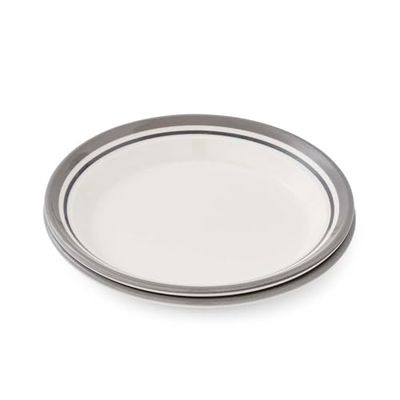 Potter's Stripe Set of 4 Side Plates, Grey
