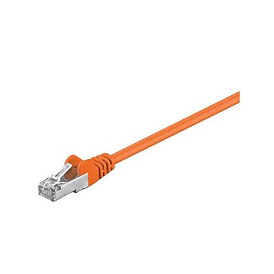 CAT 5e Câble de Liaison, SF/UTP, Orange, 0.5m Longueur