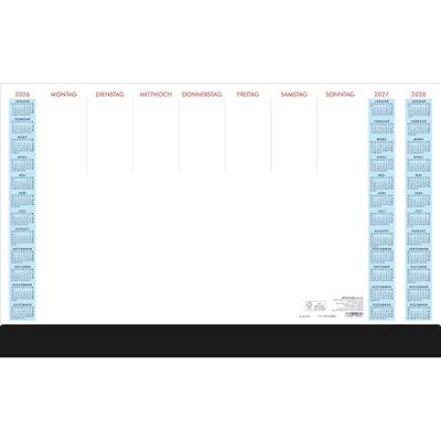 Desk Pad with Protective Strip 2025 59.5 x 37 cm 1 Week on 1 Page 36 Sheets with Cardboard Underlay Includes Three-Year Overview 108-1020