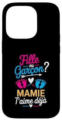 Annonce Sexe Bebe Baby Shower Mamie Bebe Fille Ou Garcon Coque pour iPhone 14 Pro
