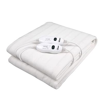ARDES Termokind AR4U140A Elektrische tweepersoonsbedverwarmer, elektrische deken, 2 x 60 W, boiler voor tweepersoonsbed, 2 verwarmde zones, elektrische warmtedeken, 100% polyester, handwasbaar