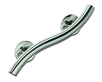 Identités, Stainless Steel Grab Bar Design, 35 cm Length, Modern, Anti-Corrosion, Screw Cover, Improves Mobility, Ideal for Bathrooms, Elderly