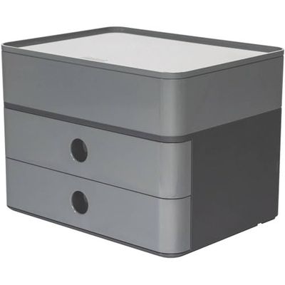 HAN 1100-19 SMART-BOX PLUS ALLISON - Cajonera con 2 cajones, color gris