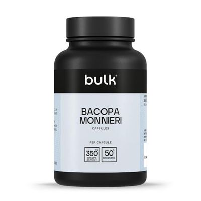 Bulk Cápsulas de Bacopa monnieri de 350 mg, 350 mg, 90 cápsulas, 90 doses
