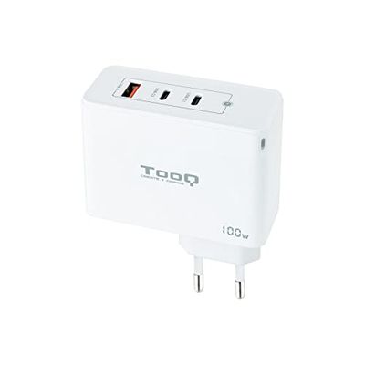 PRENDELUZ Chargeur Mural 100 W GAN avec 2 Ports USB-C/PD et USB-A/QC, idéal pour Charger Rapidement des appareils électroniques.