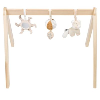 Nattou Arche en bois, Avec Jouets et nombreuses activités, Renard, 59,5 cm, Flo, Oli & Ernest, Flo Beige