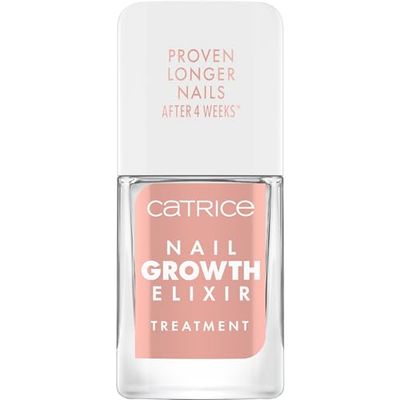 Catrice Nail Growth Elixir Treatment, balsamo per unghie, trasparente, idratante, nutriente, senza acetone, vegano, senza particelle di microplastica, senza conservanti, confezione da 10,5 ml