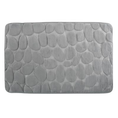 MSV Tapis de Bain Microfibre Pebble 40x60cm Gris
