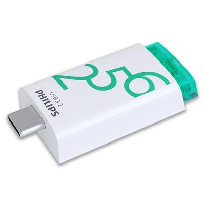 Philips Click Edition connettore USB-C USB 3.2 Gen 1 unità flash USB 256 GB per PC, laptop, smartphone, tablet con porta USB-C, velocità di lettura fino a 120 MB/s