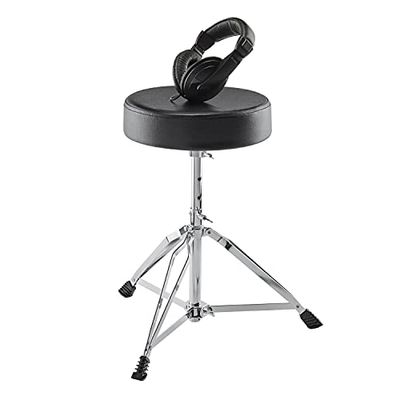 Alesis Drum Essentials-bundel - Compleet accessoirepakket voor elektronische drumstellen, inclusief een drumkruk en een on-ear koptelefoon