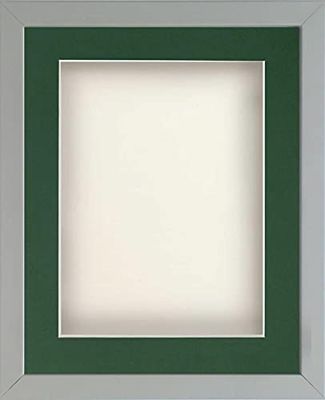Frame Company Radcliffe Grey 10x8 with Ivory BB and Bottle Green Mount for 8x6