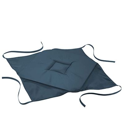 douceur d'intérieur, Zitkussen met 4 kleppen, 36 x 36 x 3,5 cm, marineblauw, polyester, effen