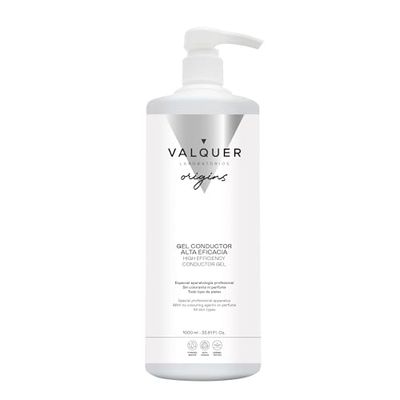 Valquer Facial and Body Ultrasound Conductive Gel. Professional use in Radiofrequency, Laser Hair Removal, Microcurrents, Ipl and Cavitation. Colorless and Odorless Water Based. 1L.