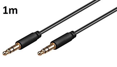 Shot Case - kabel 1 m voor iPad Mini 2 auto muziek audio dual jack plug 3,5 mm zwart