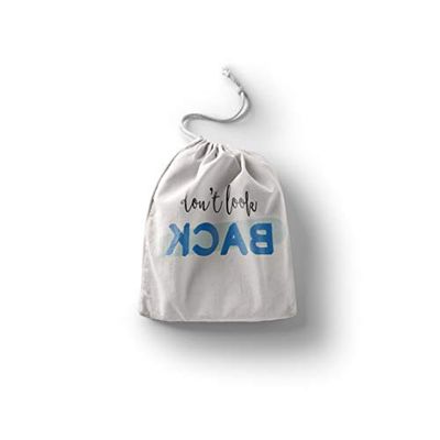 Bonamaison Impreso Algodón Bolsas con Cordón, Bolsa con Cordel para el Hogar y el Almacenamiento de Verduras, Bolso de Compras, Plegable, Ecologica, Reutilizables, Tamaño: 12x15 Cm