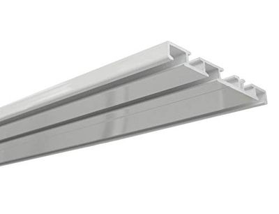 Gardinia Aluminium gordijnrail 3-loops wit 150 cm