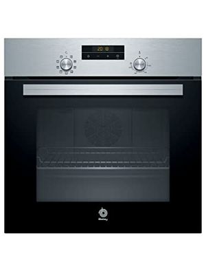 Balay 3HB2031X0 - Forno elétrico, 60 x 60 cm, capacidade 66 l, cor preta e aço inoxidável, 7 modos de aquecimento / ar 3D