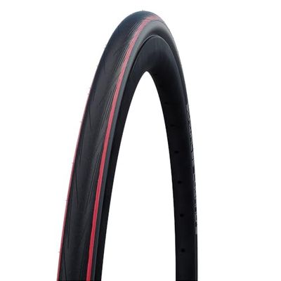 Schwalbe Reife-1402882707, Fietsband. Unisex volwassene, zwart/rood, 28