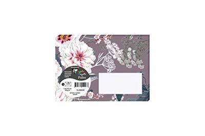 Clairefontaine 55032C - Pacco da 20 Buste stampate - Formato C6 11,4x16,2cm - 120g - Colore Viola - Thème Botanic Garden -Inviti eventi e corrispondenza - Gamma Pollen