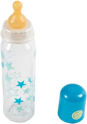 240 ML Poupy glasflaska för spädbarn med naturgummi napp och spenskydd.