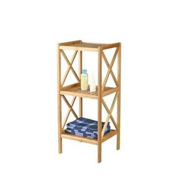 MSV 140623 Etagère avec 3 Niveaux Bambou/Laqué Nitrocellulose 36,5 x 33 x 85 cm