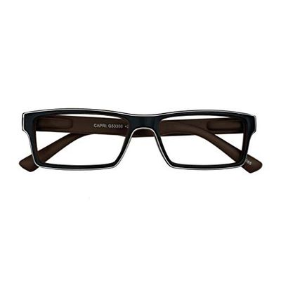 Lesebrille CAPRI, braun, +1.00 dpt.: Lesebrille mit Federtechnik und Etui, Stärke: +1.00 dpt. (in weiteren Farben/Stärken erhältlich)