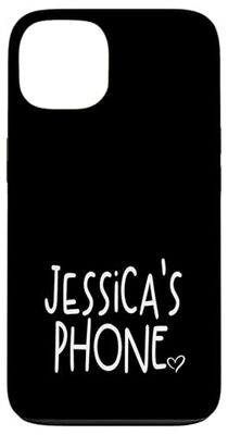 Jessica's Phone Nom personnalisé Jessica Blanc Noir Coque pour iPhone 13