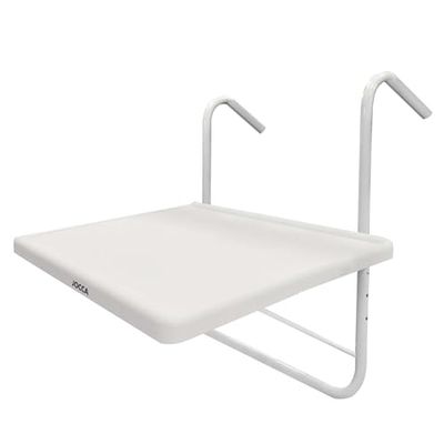 Jocca - Table Suspendue pour Balcon | réglable en 3 Niveaux | Porte Verre latéral | Surface de 53 * 40 cm