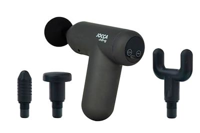 JOCCA - Massagepistool met hoogfrequente vibratie, 32 standen, 4 massagekoppen, led-display met USB-kabel, 3000 RMP, hals, rug, taille, armen en benen