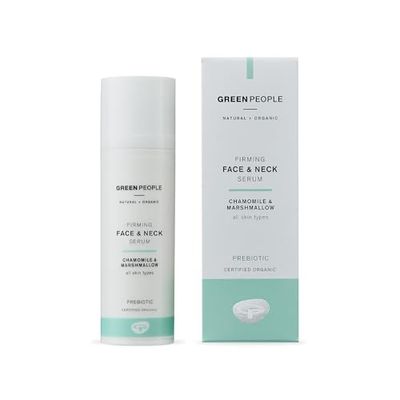 Green People Firming Face & Neck Serum - Serum for All Skin Types - Paraben & Alcohol Free - Cruelty Free & Vegan, 50ml