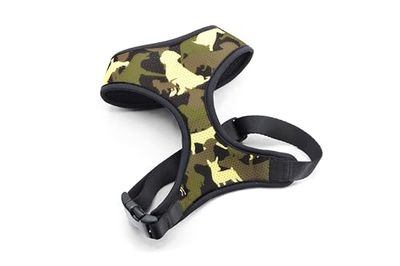 MORSO® Arnés Transpirable Air Mesh para Perros pequeños y medianos, Verde Militar, Talla L