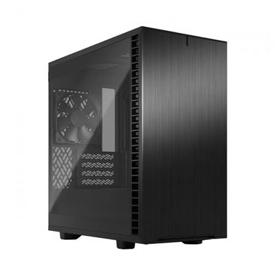Fractal Design Define 7 Mini Black Brushed Aluminum/Steel Micro ATX Silent Light Tinted Tempered Glass Window Mini Tower Computer Case