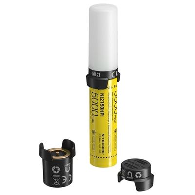 Nitecore 21700SET Unisex volwassen lamp en powerbank, zwart, 120 mm