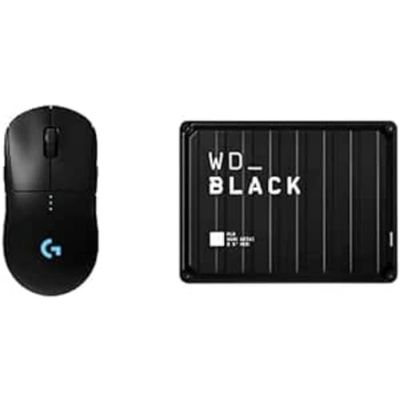 Logitech G PRO Wireless Gaming Mouse with WD_BLACK P10 4TB Game Drive for On-The-Go Access To Your Game Library