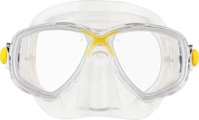 Cressi Marea Mask duik- en snorkelmasker, helder/geel, eenheidsmaat, uniseks
