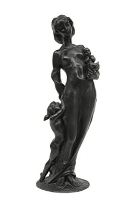 Madre con bambini, scultura in bronzo patinato h. cm. 58