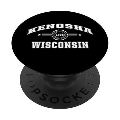 Vintage Kenosha Wisconsin Estados Unidos de América Gráfico PopSockets PopGrip Adhesivo