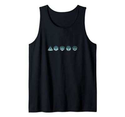 Sólidos platónicos, matemáticas, geometría, elementos, 3D, Camiseta sin Mangas