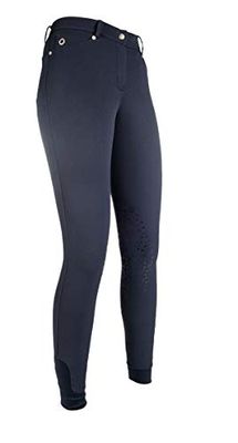 HKM SPORTS EQUIPMENT Basic Riding Knee Pads Silicone, Unisex_Adult, Trouser, HKM 4057052111556, Dark Blue, 36 (EU)