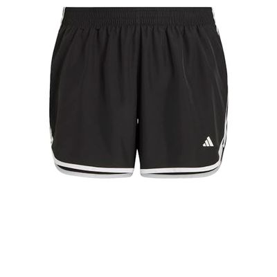 adidas Donna Marathon 20 Running Shorts (Plus Size), Black/White, 4XL Plus