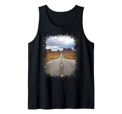 Strada nella Monument Valley Arizona Photo Splatter Art Design Canotta