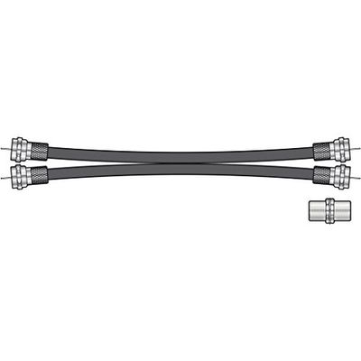 AV Link 5 m 7 mm RG6 Sky HD prolunga cavo coassiale digitale doppia – nero, 112.021