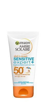 Garnier Ambre Solaire Sensitive Expert+ Bébé à l'Ombre Crème Protectrice Ultra Douce FPS 50 ml
