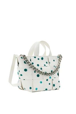 Desigual Women New Splatter Valdivi Accessories PU Shopping Bag, White, One Size