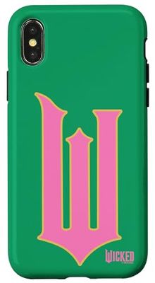 Custodia per iPhone X/XS Wicked Movie W Logo Pink Goes Good With Green
