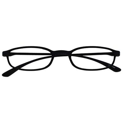 OPULIZE Fly Reading Glasses Extra Small Super Flexible Frame Scratch Resistant Matt Black Mens Womens R67-1 +1.00
