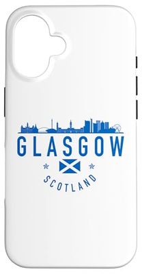 Glasgow Scotland Scottish Flag Skyline Pride Souvenir Case for iPhone 16