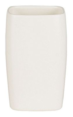Spirella Tandenborstelbeker, tandenborstelhouder, retro, 7 x 11 cm, wit, mat